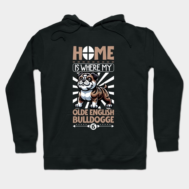 Home is with my Olde English Bulldogge Hoodie by Modern Medieval Design